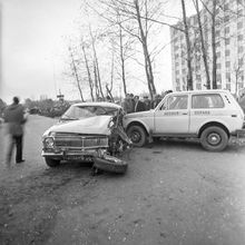 Автоавария | Транспорт. 1987 г., г.Северодвинск. Фото #C13283.