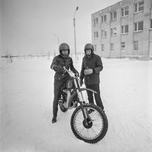 Мотоциклисты | Транспорт. 1987 г., г.Северодвинск. Фото #C11181.