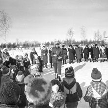 Лыжные соревнования воспитанников детских садиков | Дети. 1987 г., г.Северодвинск. Фото #C10454.