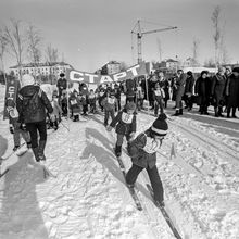 Лыжные соревнования для воспитанников детских садов | Дети. 1987 г., г.Северодвинск. Фото #C11054.