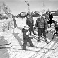 Лыжные соревнования воспитанников детских садиков | Дети. 1987 г., г.Северодвинск. Фото #C10455.