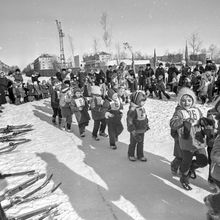 Лыжные соревнования воспитанников детских садиков | Дети. 1987 г., г.Северодвинск. Фото #C10458.