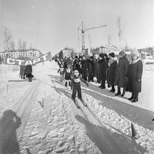 Лыжные соревнования для воспитанников детских садов | Дети. 1987 г., г.Северодвинск. Фото #C11060.