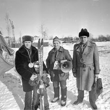 Лыжные соревнования воспитанников детских садиков | Дети. 1987 г., г.Северодвинск. Фото #C10461.