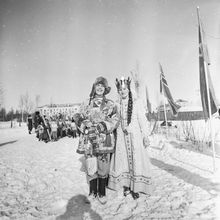 Лыжные соревнования воспитанников детских садиков | Дети. 1987 г., г.Северодвинск. Фото #C10462.