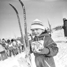 Лыжные соревнования воспитанников детских садиков | Дети. 1987 г., г.Северодвинск. Фото #C10463.