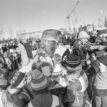 Лыжные соревнования воспитанников детских садиков | Дети. 1987 г., г.Северодвинск. Фото #C10465.