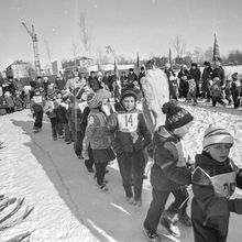 Лыжные соревнования воспитанников детских садиков | Дети. 1987 г., г.Северодвинск. Фото #C10467.