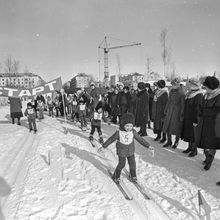 Лыжные соревнования воспитанников детских садиков | Дети. 1987 г., г.Северодвинск. Фото #C10470.