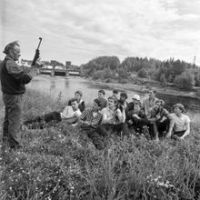 В походе на Солзе | Горожане. 1987 г., г.Северодвинск. Фото #C8324.