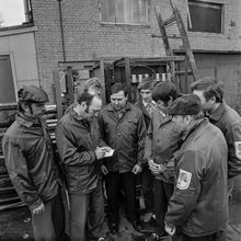 Бригада строителей | Горожане. 1987 г., г.Северодвинск. Фото #C11353.