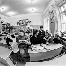 В классе | Школа. 1987 г., г.Северодвинск. Фото #C10858.