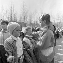 Прием в пионеры | Школа. 1987 г., г.Северодвинск. Фото #C11471.