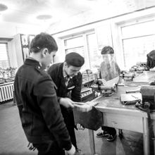 В учебных мастерских | Школа. 1987 г., г.Северодвинск. Фото #C13599.