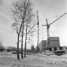 Строительство дома | Строительство. 1987 г., г.Северодвинск. Фото #C13657.