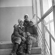 Бригада отделочников | Строительство. 1987 г., г.Северодвинск. Фото #C13660.