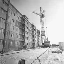 Строительство дома | Строительство. 1987 г., г.Северодвинск. Фото #C14902.