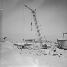 Стройка | Строительство. 1987 г., г.Северодвинск. Фото #C13688.
