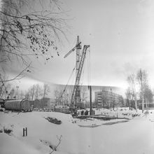 Строительство дома | Строительство. 1987 г., г.Северодвинск. Фото #C13695.