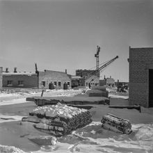 Строительство первой очереди свиноводческого комплекса на 6 тысяч голов | Предприятия. 1987 г., г.Северодвинск. Фото #C14958.