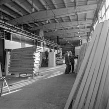 Малярный участок деревообрабатывающего комбината | Предприятия. 1987 г., г.Северодвинск. Фото #C12679.
