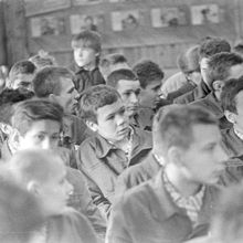 Мероприятие в колонии для несовершеннолетних | Школа. 1988 г., г.Северодвинск. Фото #C14434.