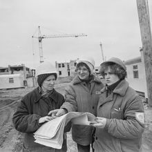 Строители | Строительство. 1988 г., г.Северодвинск. Фото #C14473.