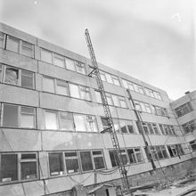 Строительство школы | Строительство. 1988 г., г.Северодвинск. Фото #C14474.