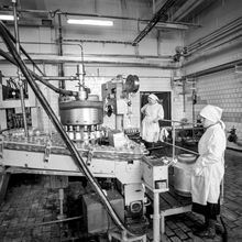 Линия на молочном заводе | Предприятия. 1988 г., г.Северодвинск. Фото #C14476.