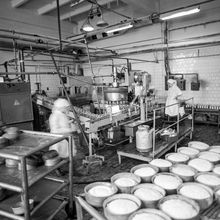 Линия на молочном заводе | Предприятия. 1988 г., г.Северодвинск. Фото #C14477.