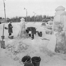 Ледяные фигуры | Культура. 1989 г., г.Северодвинск. Фото #C17599.