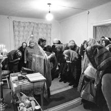 Богослужение | Горожане. 1990 г., г.Северодвинск. Фото #C13157.