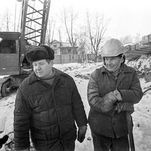 Строители | Строительство. 1990 г., г.Северодвинск. Фото #C13149.
