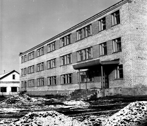 Новый административный корпус Автоколонны-1700 | Строительство. 1970-e гг., г.Северодвинск. Фото #C30.