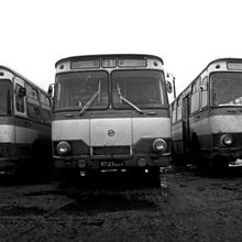 Парк городских автобусов | Транспорт. 1970-e гг., г.Северодвинск. Фото #C18.