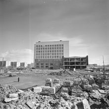 Строительство дома быта | Быт. 1970-e гг., г.Северодвинск. Фото #C14616.