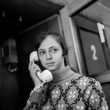 Междугородний телефон | Быт. 1970-e гг., г.Северодвинск. Фото #C9848.