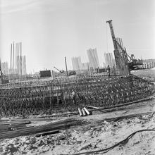 Строительство объекта | Строительство. 1970-e гг., г.Северодвинск. Фото #C2205.