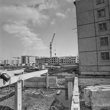 На строительной площадке | Строительство. 1970-e гг., г.Северодвинск. Фото #C9028.