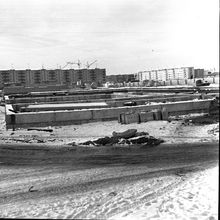 Фундамент здания | Строительство. 1970-e гг., г.Северодвинск. Фото #C49.