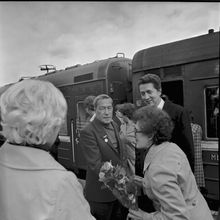 Встреча потомков А.С.Пушкина в городе | Культура. 1980-e гг., г.Северодвинск. Фото #C1166.