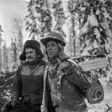 Работники Северодвинского леспромхоза | Горожане. 1980-e гг., г.Северодвинск. Фото #C12238.