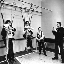 Тренировка в парашютном клубе | Спорт. 1980-e гг., г.Северодвинск. Фото #C7944.