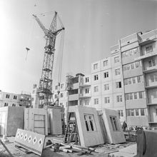 Панели для строительства дома | Строительство. 1980-e гг., г.Северодвинск. Фото #C15161.