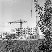 Строится дом | Строительство. 1980-e гг., г.Северодвинск. Фото #C17129.