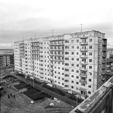 Строительство нового дома | Строительство. 1980-e гг., г.Северодвинск. Фото #C14275.