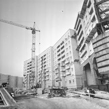 Строительство дома | Строительство. 1987 г., г.Северодвинск. Фото #C15166.