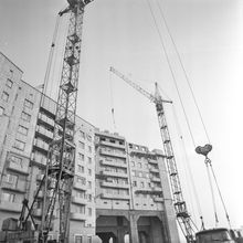 Строительство дома | Строительство. 1987 г., г.Северодвинск. Фото #C15167.