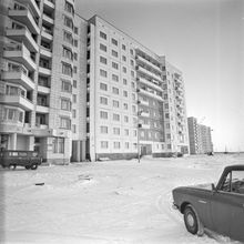 Строительство нового дома | Строительство. 1980-e гг., г.Северодвинск. Фото #C14279.