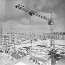 Город строится | Строительство. 1980-e гг., г.Северодвинск. Фото #C15171.